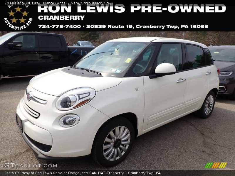 Bianco (White) / Nero/Grigio (Black/Grey) 2014 Fiat 500L Easy