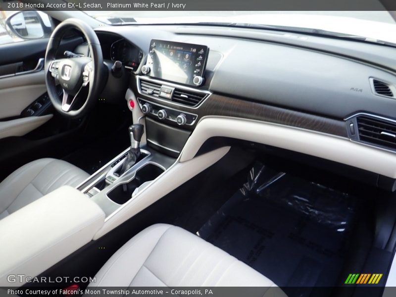 Platinum White Pearl / Ivory 2018 Honda Accord EX-L Sedan