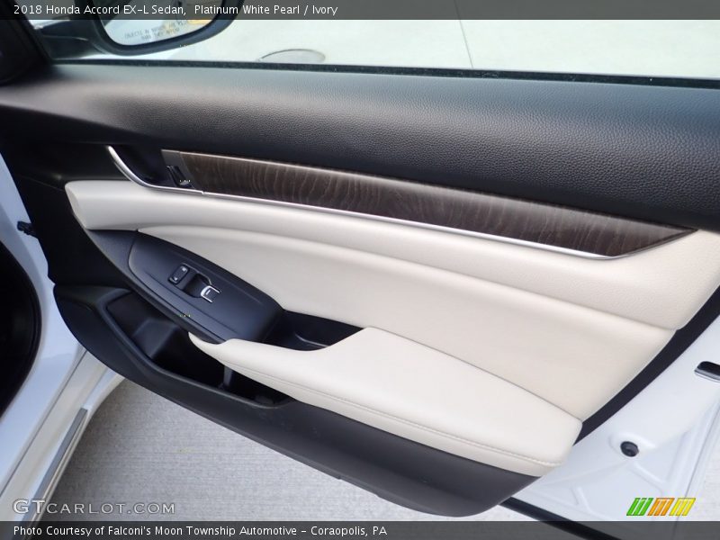 Platinum White Pearl / Ivory 2018 Honda Accord EX-L Sedan