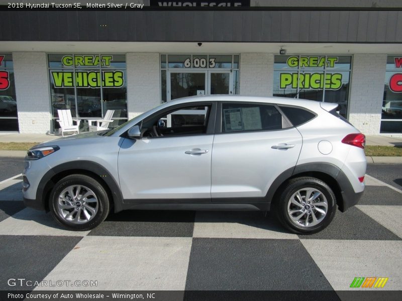 Molten Silver / Gray 2018 Hyundai Tucson SE