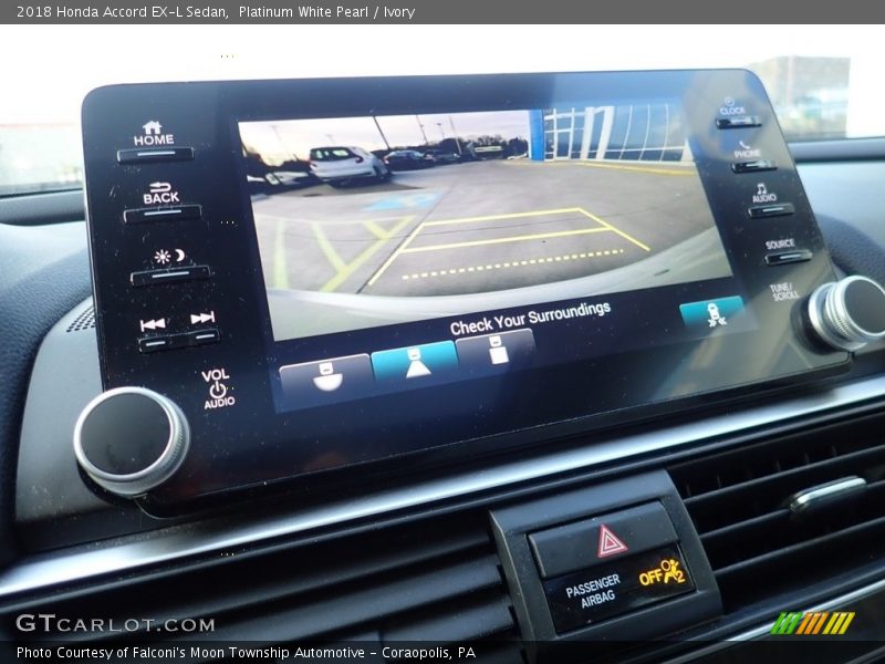 Platinum White Pearl / Ivory 2018 Honda Accord EX-L Sedan