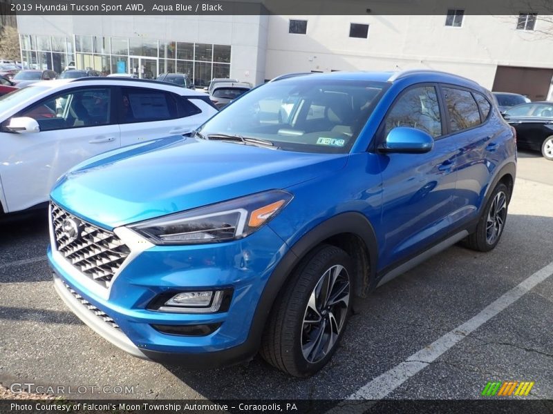 Aqua Blue / Black 2019 Hyundai Tucson Sport AWD
