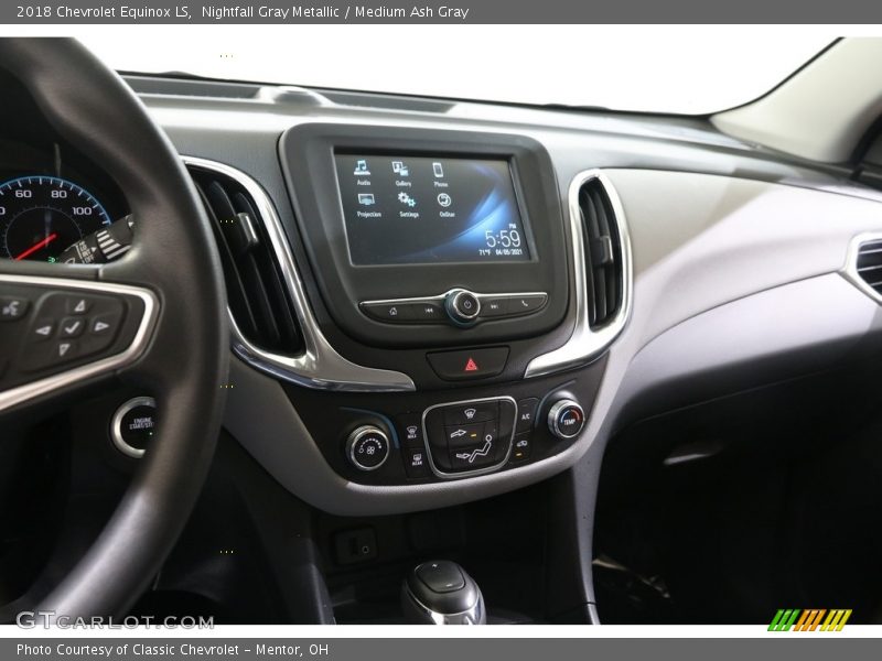 Nightfall Gray Metallic / Medium Ash Gray 2018 Chevrolet Equinox LS