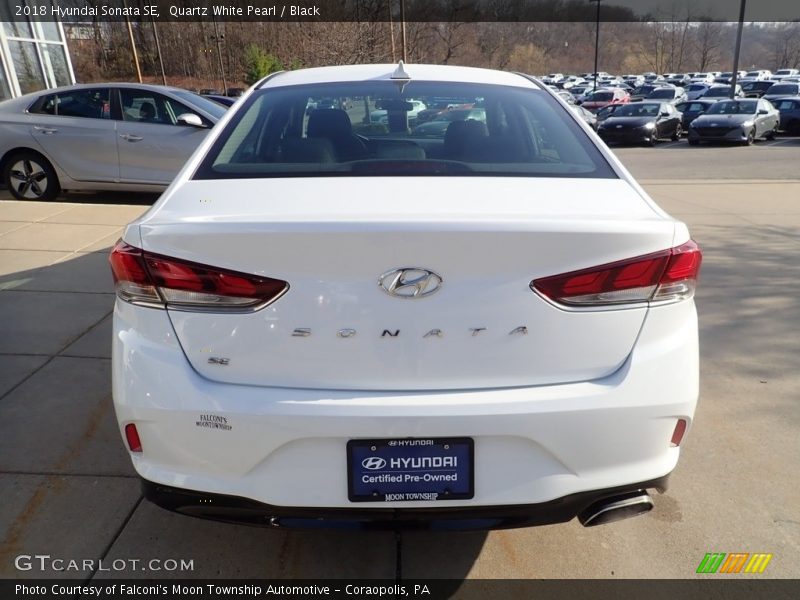 Quartz White Pearl / Black 2018 Hyundai Sonata SE