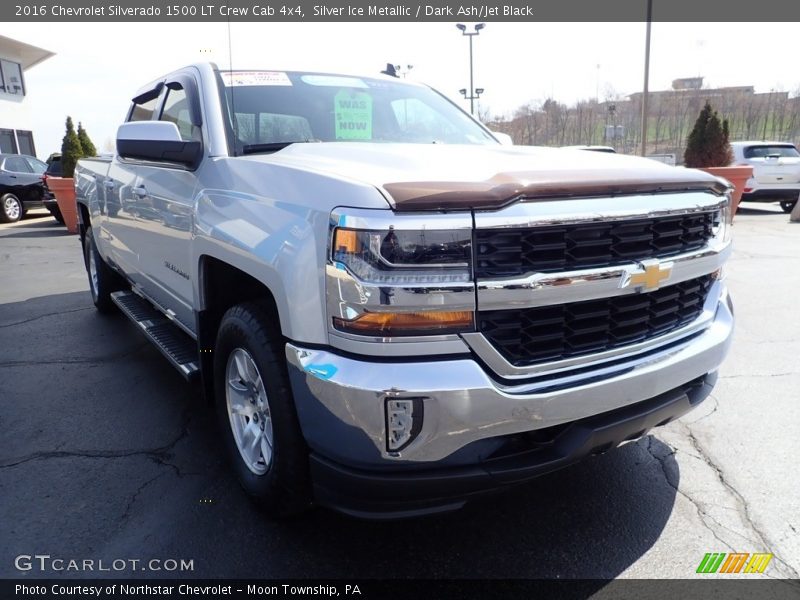 Silver Ice Metallic / Dark Ash/Jet Black 2016 Chevrolet Silverado 1500 LT Crew Cab 4x4