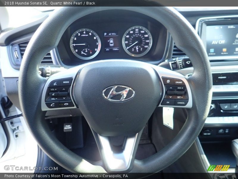 Quartz White Pearl / Black 2018 Hyundai Sonata SE