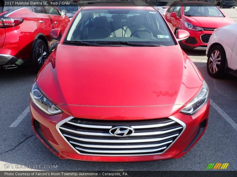 Red / Gray 2017 Hyundai Elantra SE