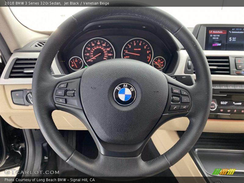 Jet Black / Venetian Beige 2018 BMW 3 Series 320i Sedan
