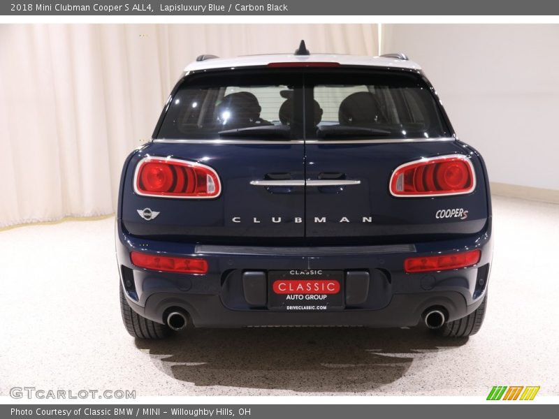 Lapisluxury Blue / Carbon Black 2018 Mini Clubman Cooper S ALL4