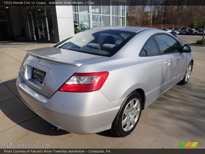 Alabaster Silver Metallic / Gray 2010 Honda Civic LX Coupe