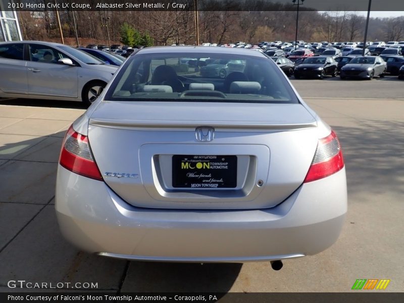 Alabaster Silver Metallic / Gray 2010 Honda Civic LX Coupe