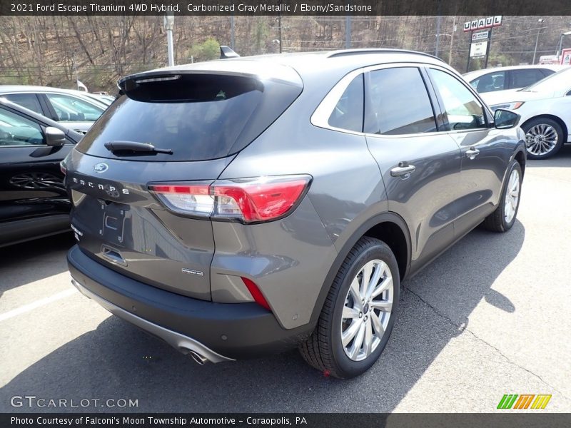 Carbonized Gray Metallic / Ebony/Sandstone 2021 Ford Escape Titanium 4WD Hybrid