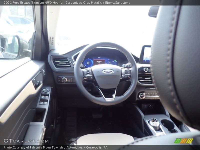 Carbonized Gray Metallic / Ebony/Sandstone 2021 Ford Escape Titanium 4WD Hybrid