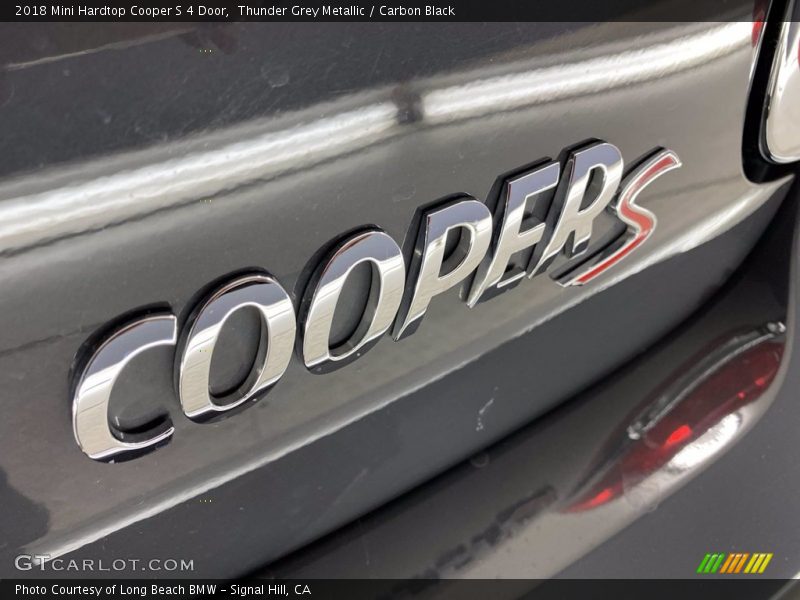 Thunder Grey Metallic / Carbon Black 2018 Mini Hardtop Cooper S 4 Door