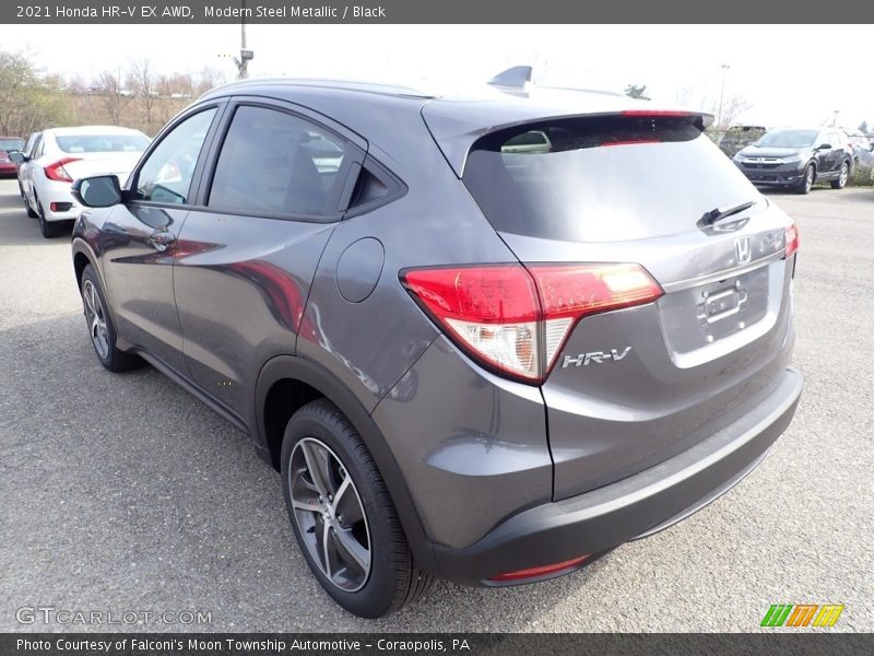 Modern Steel Metallic / Black 2021 Honda HR-V EX AWD