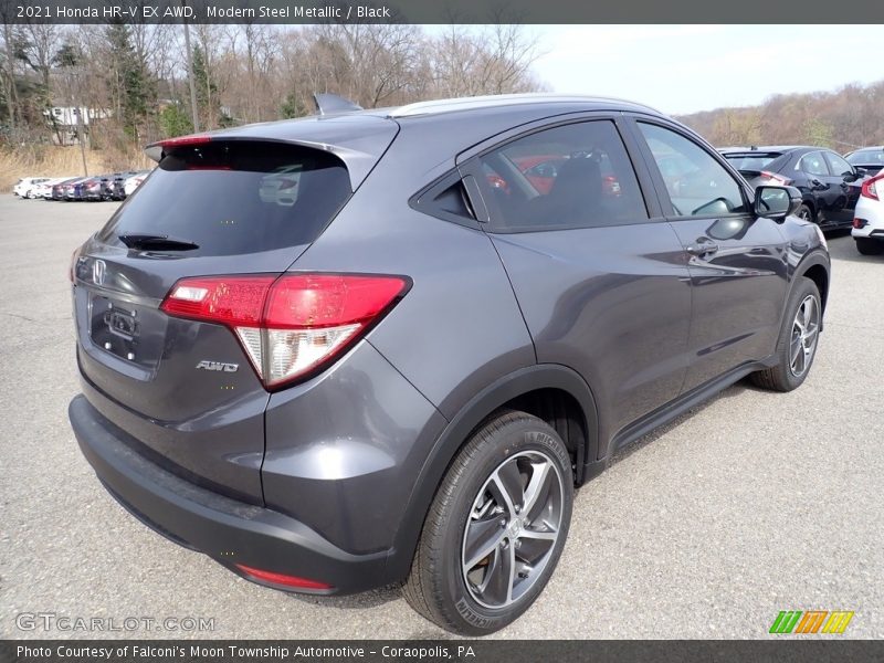 Modern Steel Metallic / Black 2021 Honda HR-V EX AWD