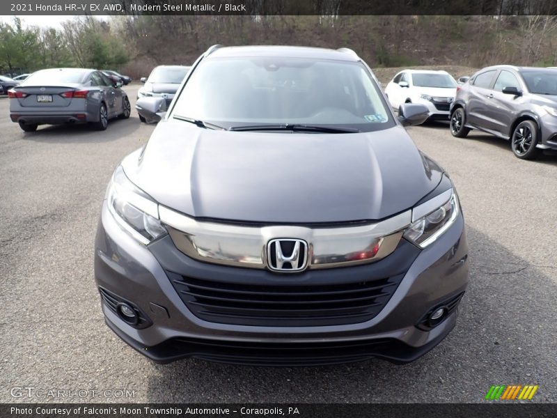 Modern Steel Metallic / Black 2021 Honda HR-V EX AWD