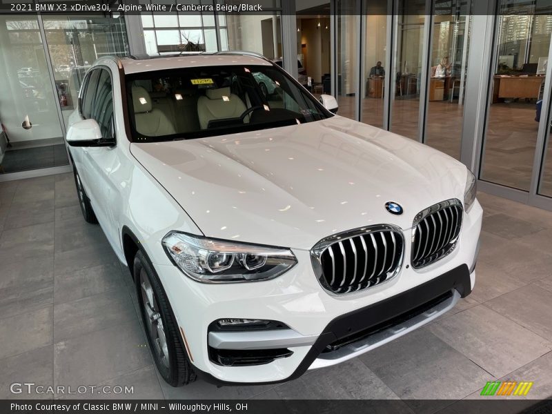 Alpine White / Canberra Beige/Black 2021 BMW X3 xDrive30i