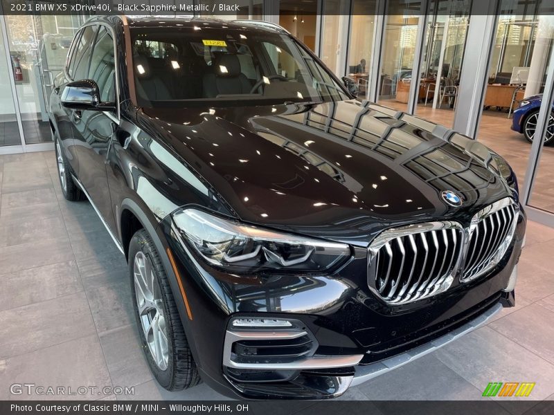 Black Sapphire Metallic / Black 2021 BMW X5 xDrive40i