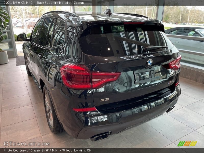 Black Sapphire Metallic / Cognac 2021 BMW X3 M40i