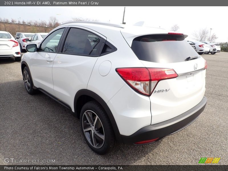 Platinum White Pearl / Gray 2021 Honda HR-V EX AWD