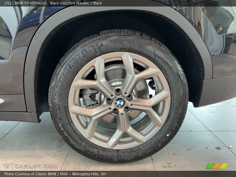 Black Sapphire Metallic / Black 2021 BMW X3 xDrive30i