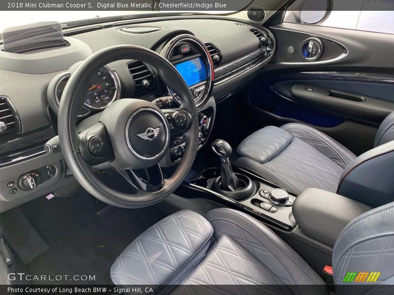 Digital Blue Metallic / Chesterfield/Indigo Blue 2018 Mini Clubman Cooper S