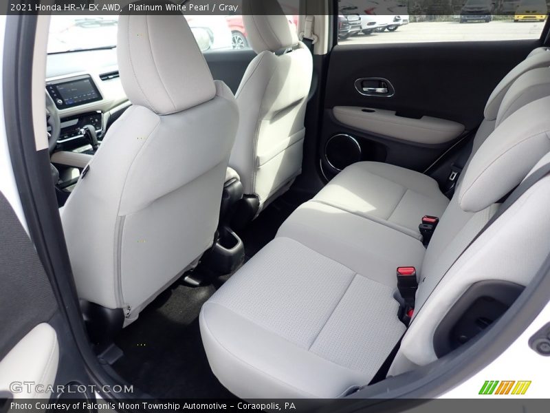 Platinum White Pearl / Gray 2021 Honda HR-V EX AWD