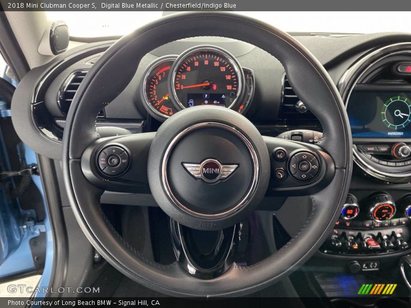 Digital Blue Metallic / Chesterfield/Indigo Blue 2018 Mini Clubman Cooper S