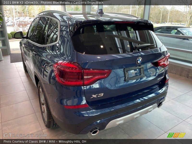 Phytonic Blue Metallic / Canberra Beige/Black 2021 BMW X3 xDrive30i