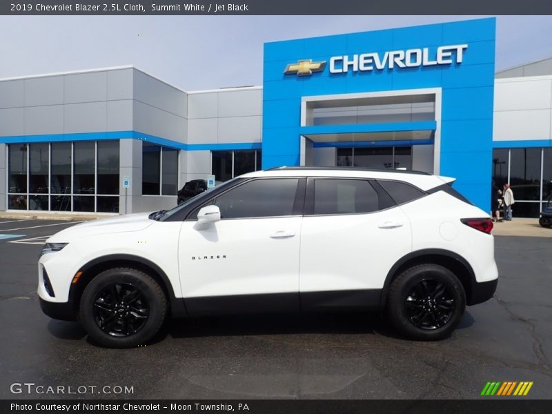 Summit White / Jet Black 2019 Chevrolet Blazer 2.5L Cloth