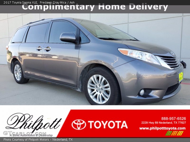Predawn Gray Mica / Ash 2017 Toyota Sienna XLE