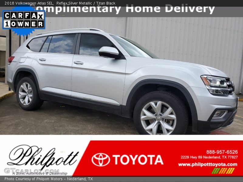 Reflex Silver Metallic / Titan Black 2018 Volkswagen Atlas SEL