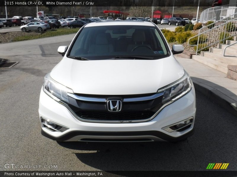 White Diamond Pearl / Gray 2015 Honda CR-V EX