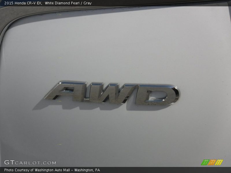 White Diamond Pearl / Gray 2015 Honda CR-V EX