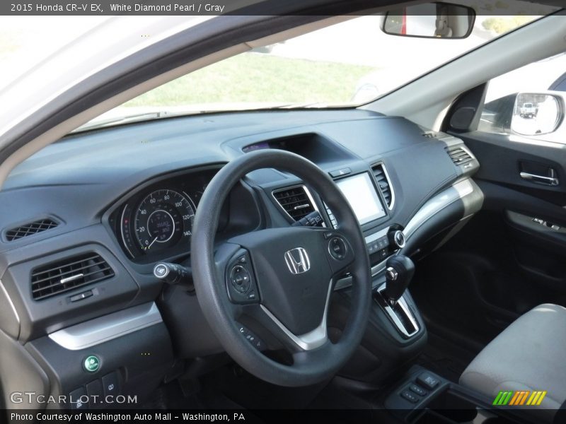 White Diamond Pearl / Gray 2015 Honda CR-V EX