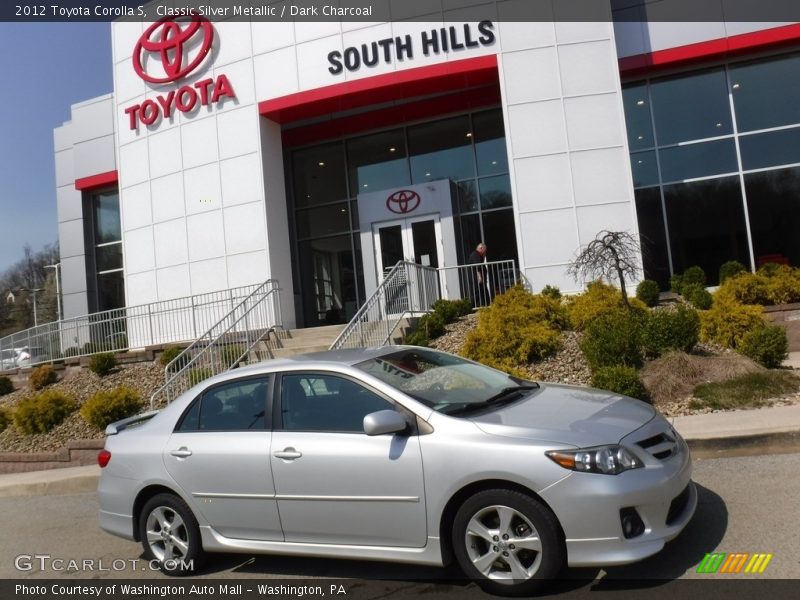 Classic Silver Metallic / Dark Charcoal 2012 Toyota Corolla S