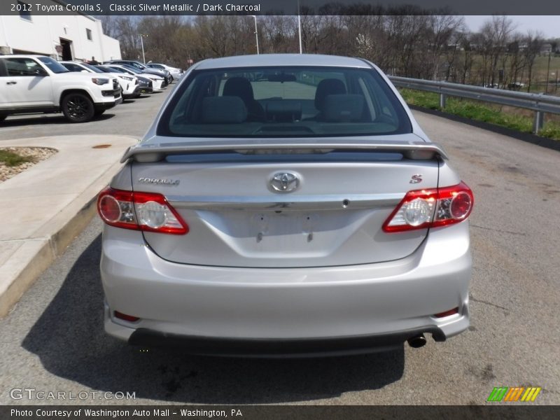 Classic Silver Metallic / Dark Charcoal 2012 Toyota Corolla S