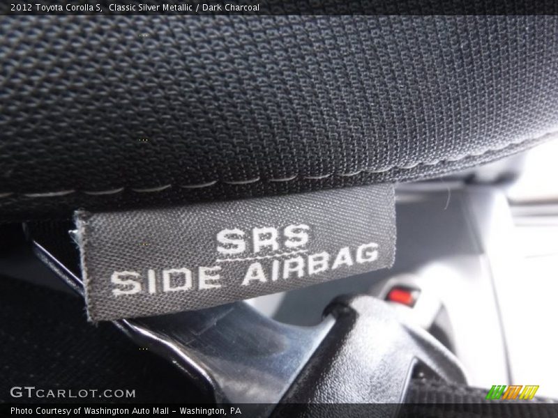 Classic Silver Metallic / Dark Charcoal 2012 Toyota Corolla S