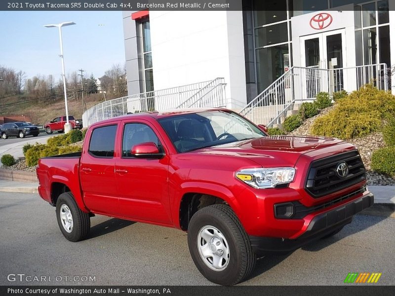 Barcelona Red Metallic / Cement 2021 Toyota Tacoma SR5 Double Cab 4x4