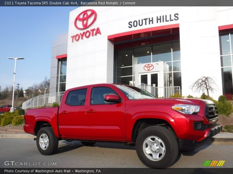 Barcelona Red Metallic / Cement 2021 Toyota Tacoma SR5 Double Cab 4x4