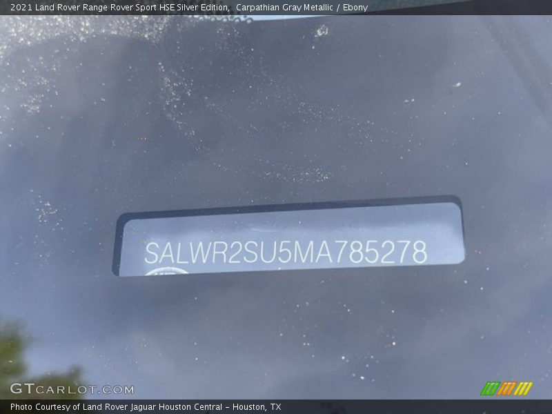 Carpathian Gray Metallic / Ebony 2021 Land Rover Range Rover Sport HSE Silver Edition