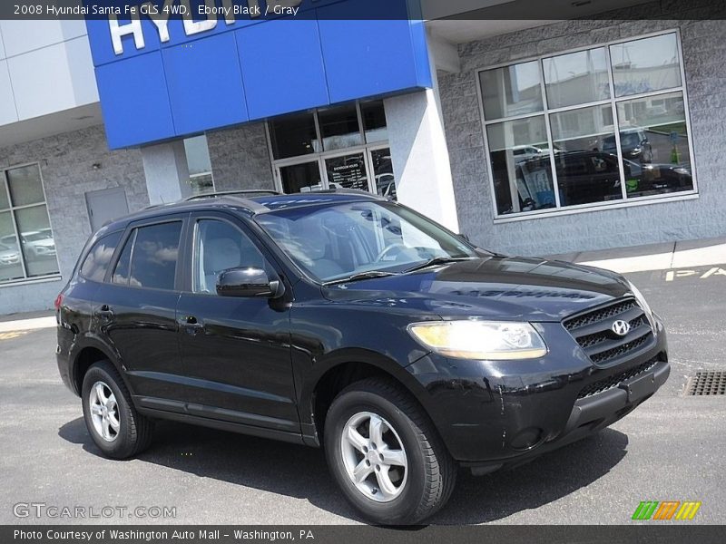 Ebony Black / Gray 2008 Hyundai Santa Fe GLS 4WD