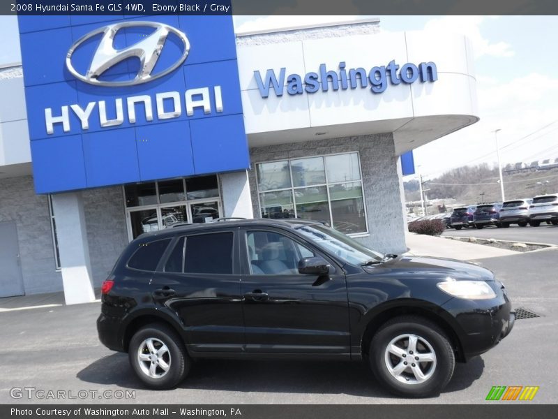 Ebony Black / Gray 2008 Hyundai Santa Fe GLS 4WD