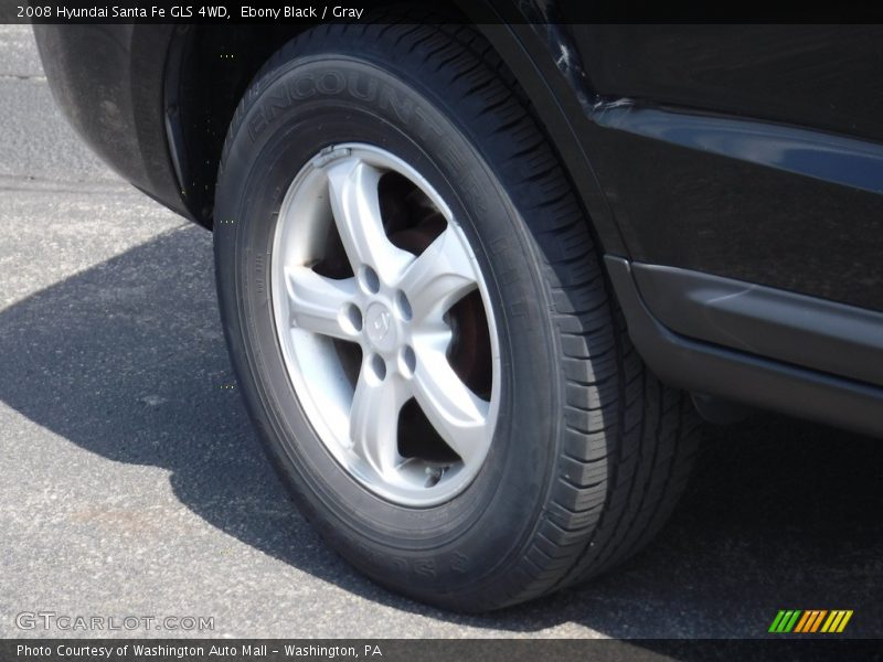 Ebony Black / Gray 2008 Hyundai Santa Fe GLS 4WD