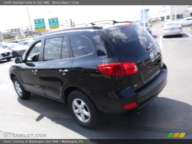 Ebony Black / Gray 2008 Hyundai Santa Fe GLS 4WD