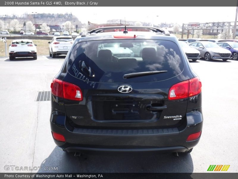Ebony Black / Gray 2008 Hyundai Santa Fe GLS 4WD