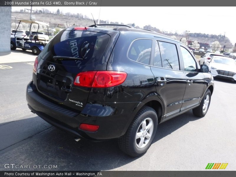 Ebony Black / Gray 2008 Hyundai Santa Fe GLS 4WD