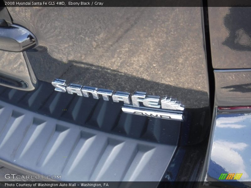 Ebony Black / Gray 2008 Hyundai Santa Fe GLS 4WD