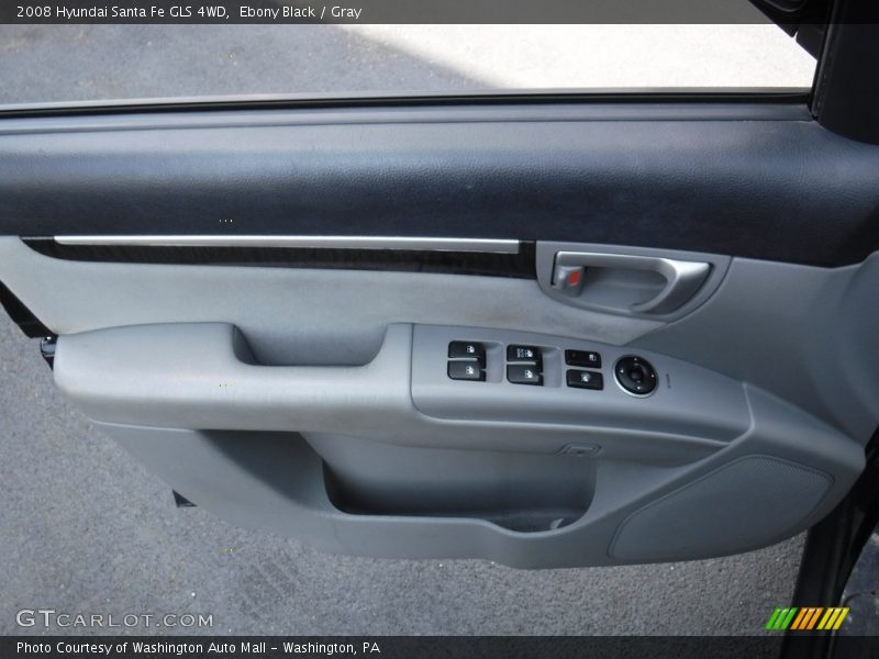 Ebony Black / Gray 2008 Hyundai Santa Fe GLS 4WD